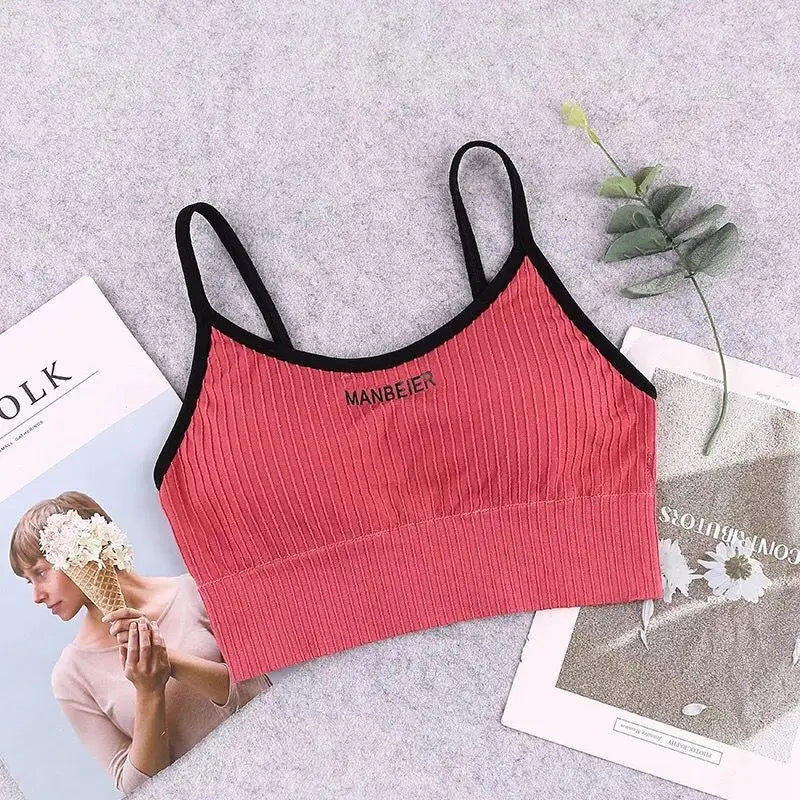 Women’s Sports Bra – Cotton Gym Crop Top, Soft & Comfortable Brassiere