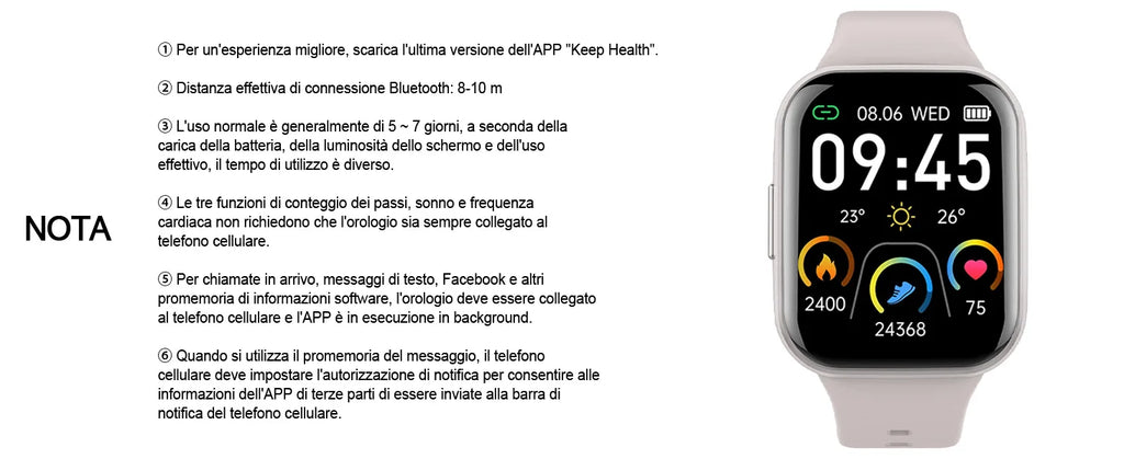 1.69'' Fitness Smartwatch