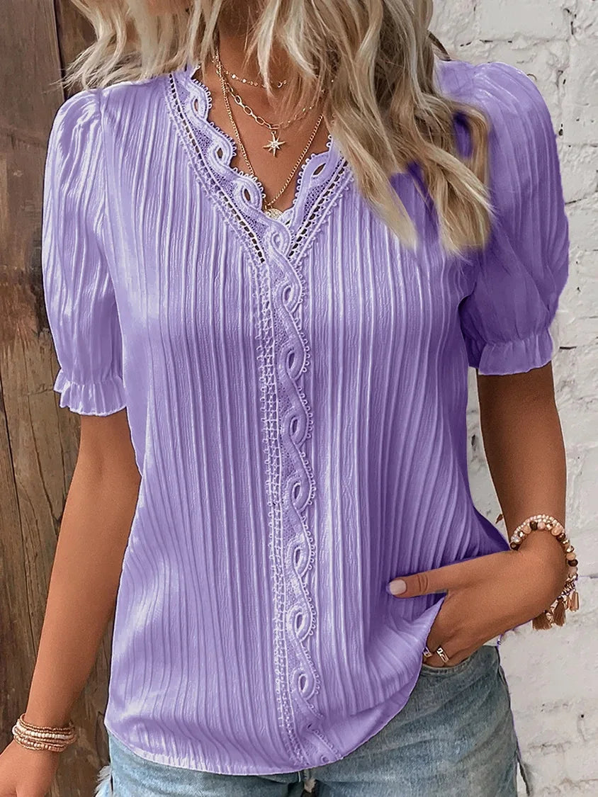 Boho Hollow-Out Summer Top