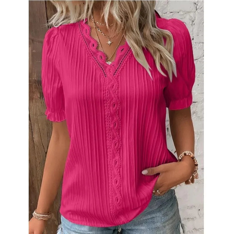 Boho Hollow-Out Summer Top
