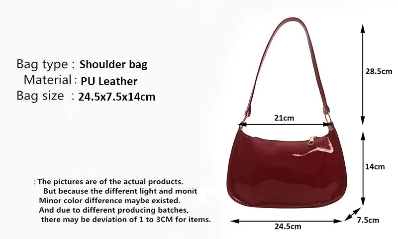 Women’s PU Leather Shoulder Bag with Cherry Pendant
