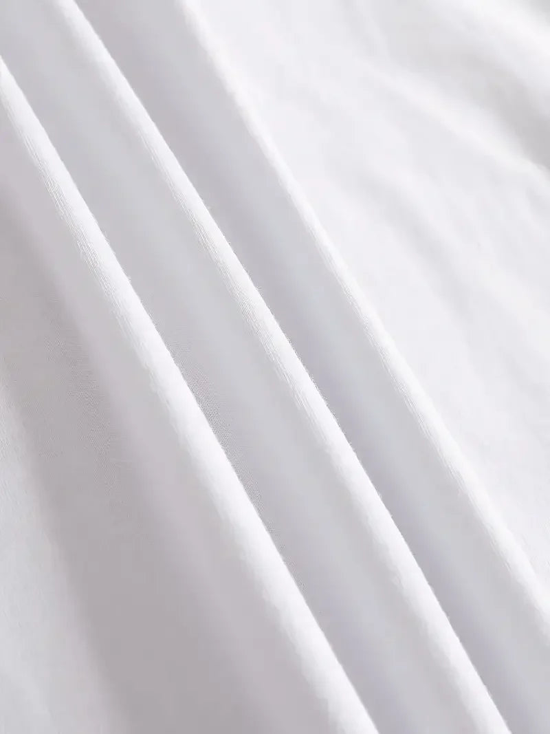 Women’s Summer White Cat Print T-Shirt – Casual Short Sleeve O-Neck Top