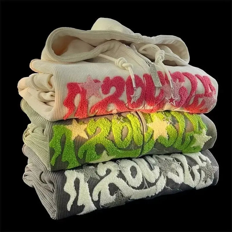 Autumn Women’s Hoodie – Loose Zippered Y2K Streetwear Sweatshirt