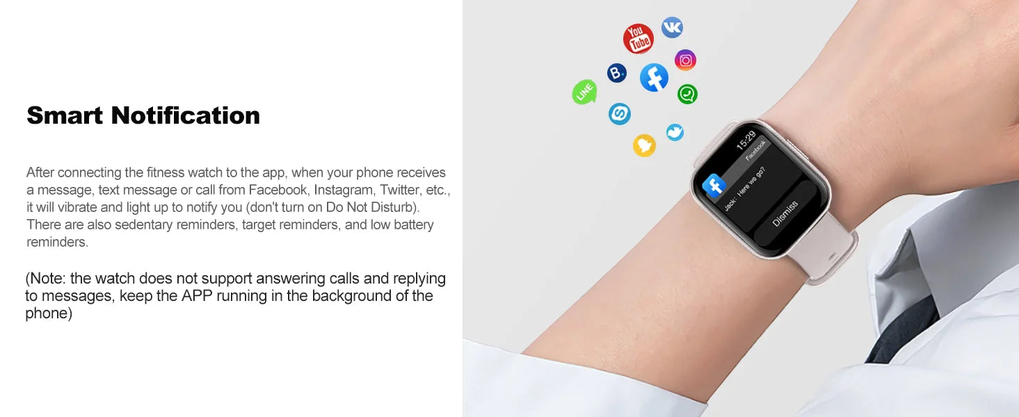 1.69'' Fitness Smartwatch