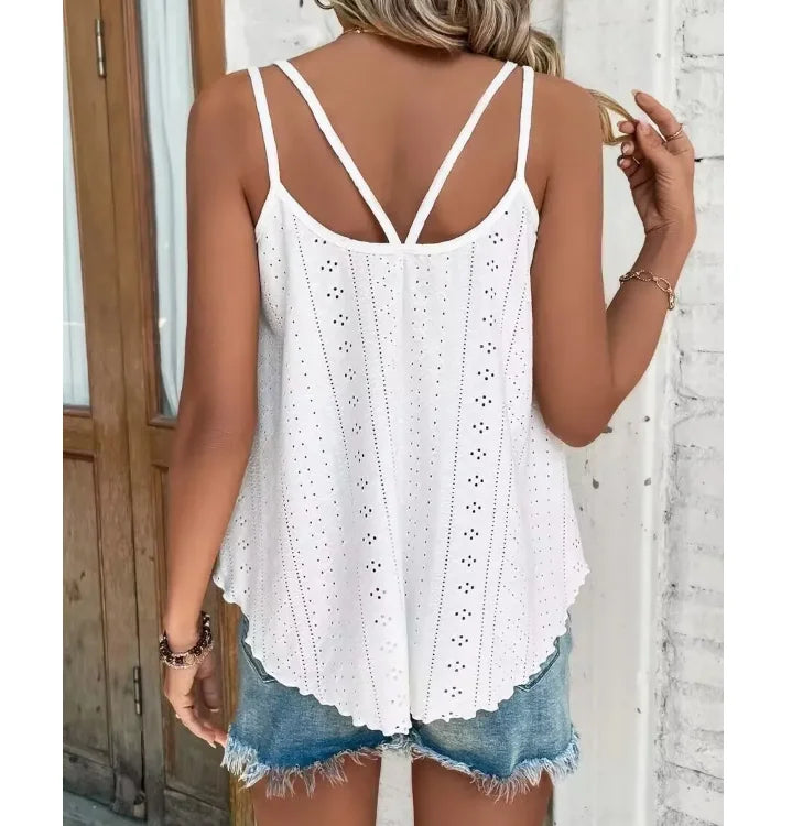 Boho Hollow-Out Summer Top