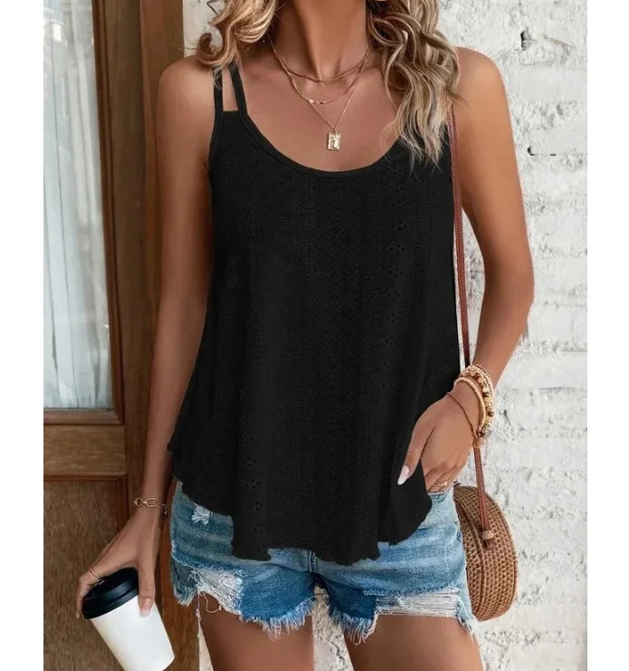 Boho Hollow-Out Summer Top
