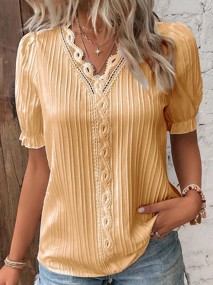 Boho Hollow-Out Summer Top